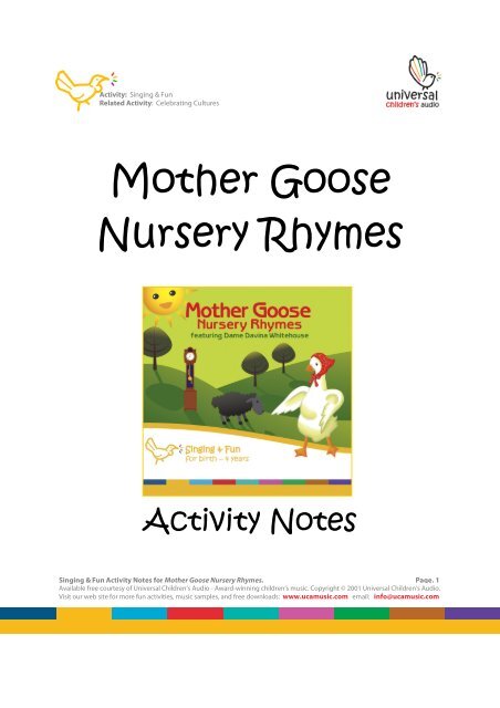 poem The Clock - Mother Goose