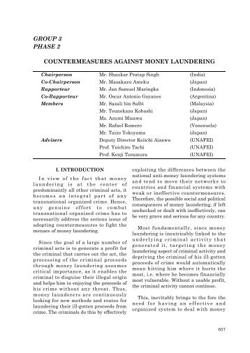 group 3 phase 2 countermeasures against money laundering