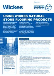 USING WICKES NATURAL STONE FLOORING PRODUCTS