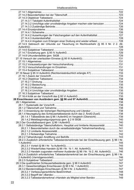 Das komplette Inhaltsverzeichnis Seite 5 - Ausländerrecht für die ...