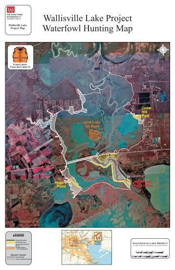 Wallisville Lake Project Waterfowl Hunting Map - USACE Galveston ...