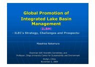 Global Promotion of Integrated Lake Basin Management