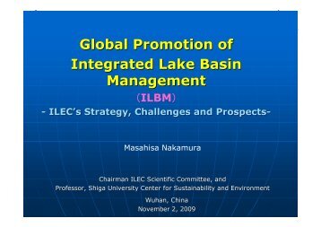 Global Promotion of Integrated Lake Basin Management