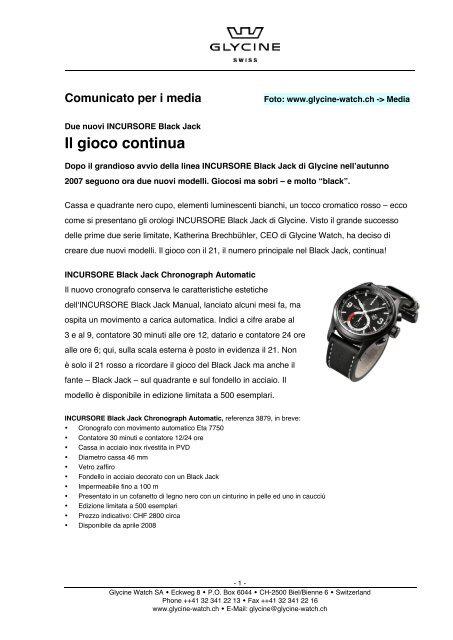 Glycine Watch SA: da 70 anni alla Fiera di Basilea