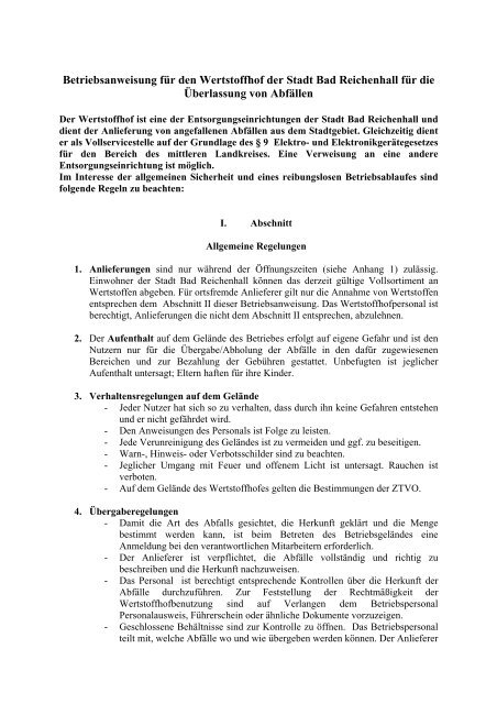 Bad Reichenhalls Wertstoffhof Alles Was Sie Wissen Mussen Und Mehrfeed