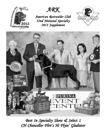 012 National, Sieger & Annual Awards - American Rottweiler Club