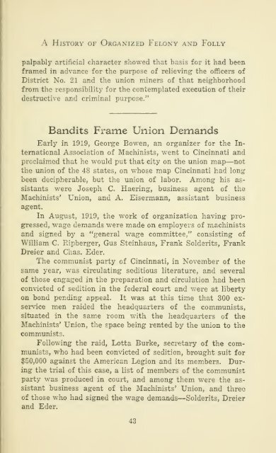 A History of Organized Felony and Folly - The Clarence Darrow ...