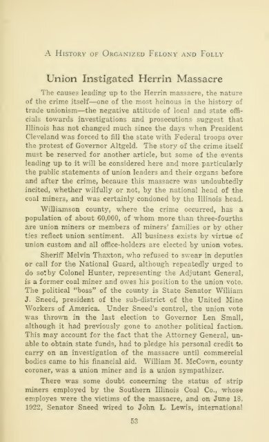 A History of Organized Felony and Folly - The Clarence Darrow ...