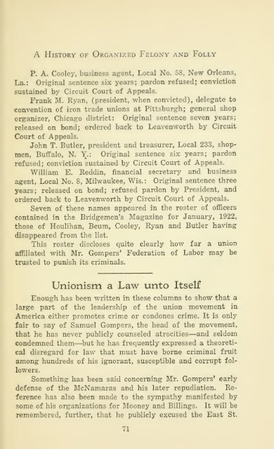 A History of Organized Felony and Folly - The Clarence Darrow ...