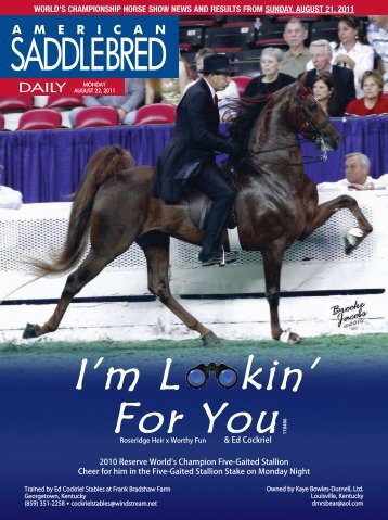 I'm L kin' For You 118406 - American Saddlebred Horse Association