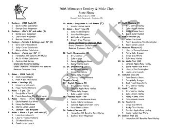 23. Sr. Trail - Minnesota Donkey and Mule Club