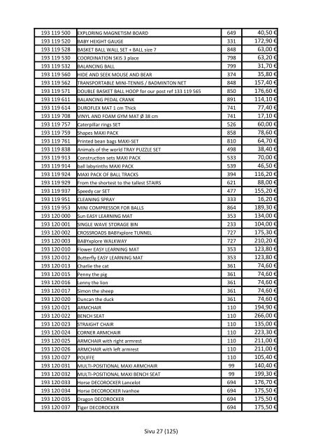 Oppien Oy hinnasto 1.4.2012-31.3.2013