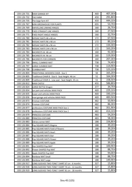 Oppien Oy hinnasto 1.4.2012-31.3.2013