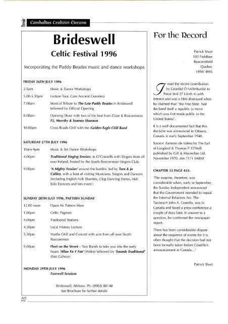 Comhaltas Archive