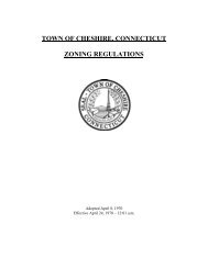 TOWN OF CHESHIRE, CONNECTICUT ZONING REGULATIONS