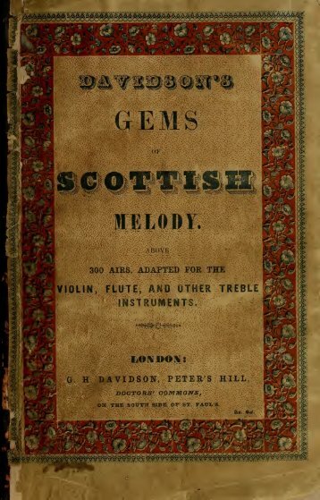 Davidson's collection of Scottish melody : containing above three ...