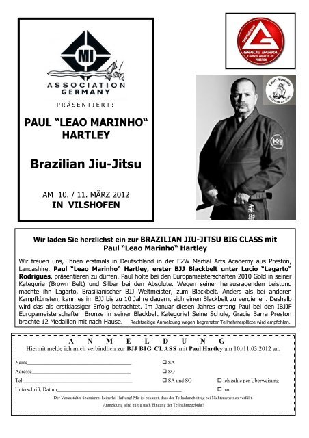 Brazilian Jiu-Jitsu - Vilshofen - East 2 West Martial Arts