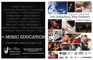 2010 Program - Saskatchewan Music Alliance