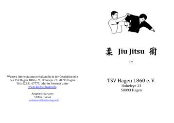 Prospekt - Jiu Jitsu im TSV Hagen 1860 e. V.