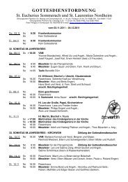 2011-11 - Gottesdienstorndung - Sommerach