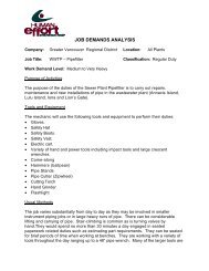 Physical Job Demands Analysis - WWTP Pipefitter - Metro Vancouver