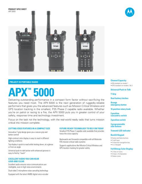 APX™ 5000 - Motorola Solutions Communities