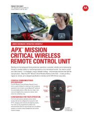 apx™ mission critical wireless remote control unit - Motorola ...