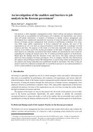 An investigation of the enablers and barriers to job analysis in the ...