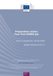 Preparatory action Your first EURES job - European Commission ...