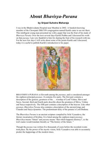 About Bhavisya-Purana - Get a Free Blog