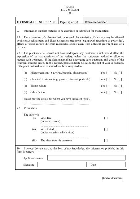 Peach, Nectarine - International Union for the Protection of New ...