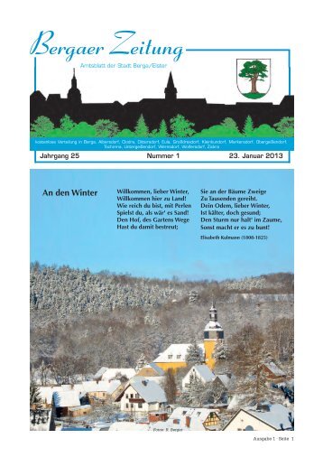 Amtsblatt 01-2013 - Stadt Berga/Elster