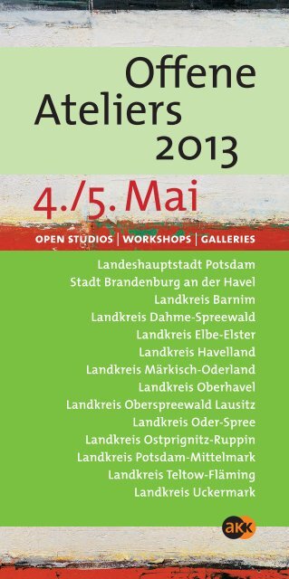 4./5.Mai Offene Ateliers 2013 - Havelland