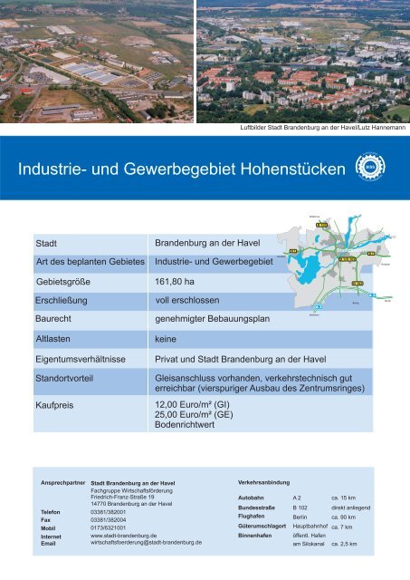 1. Industrie- und Gewerbegebiet Hohenstücken - Brandenburg an ...