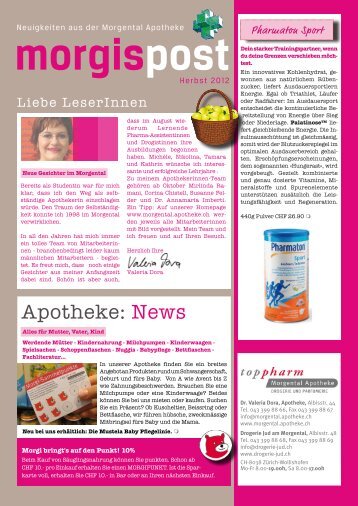 Gutschein im Wert von CHF 40. - TopPharm Morgental Apotheke ...