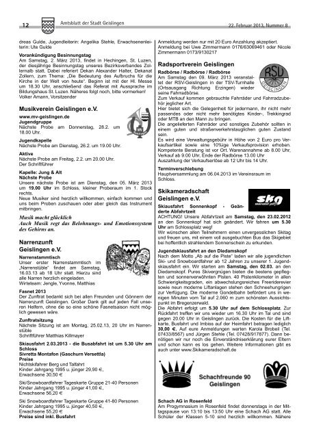 Amtsblatt Geislingen KW 8 - Stadt Geislingen