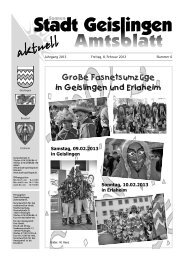 Amtsblatt Geislingen KW 6 - Stadt Geislingen