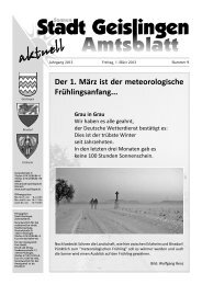 Amtsblatt Geislingen KW 9 - Stadt Geislingen