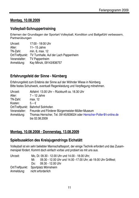 Ferienprogramm 2009 aktuell.pub - Solnhofen