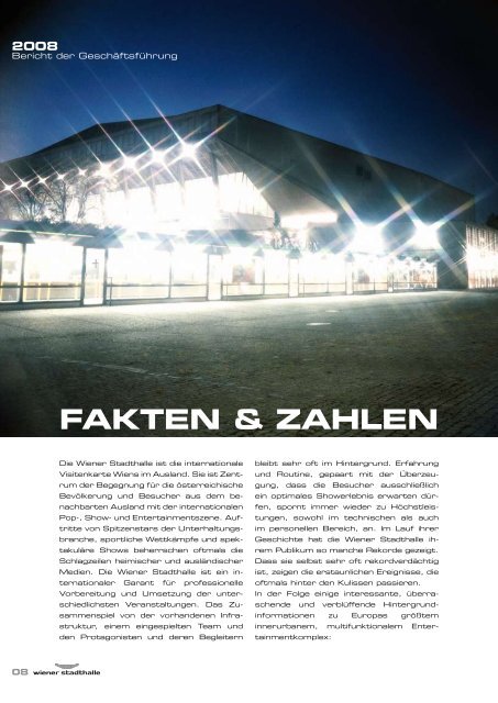 Leistungsbericht - Wiener Stadthalle