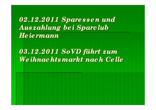 Das Geschehen im Jahr 2011 - Gemeinde Soltendieck