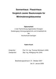 Sonnenhaus / Passivhaus Vergleich zweier Baukonzepte für ...