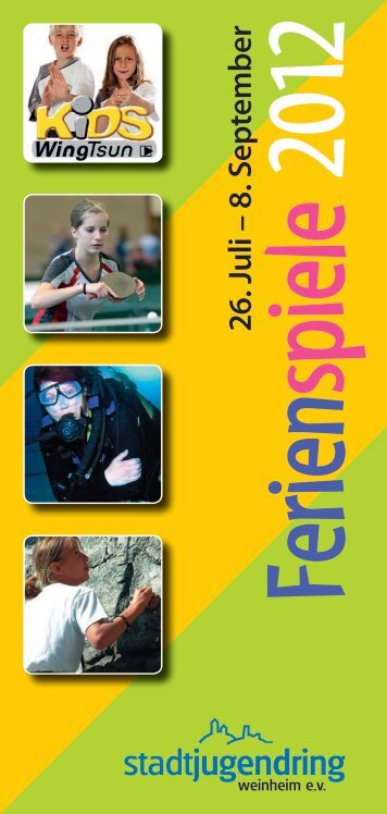 Programm Ferienspiele 2012 - Wing Tai