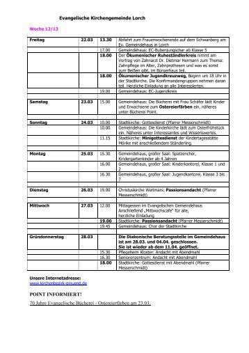 Gottesdienste als PDF - Stadt Lorch