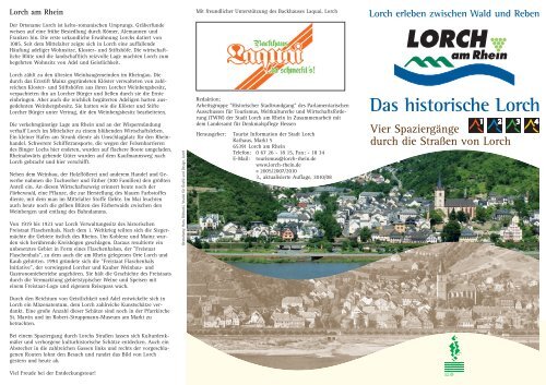 Das historische Lorch - mit Stadtplan - Lorch im Rheingau