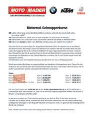 Motorrad-Schnupperkurse - Moto Mader