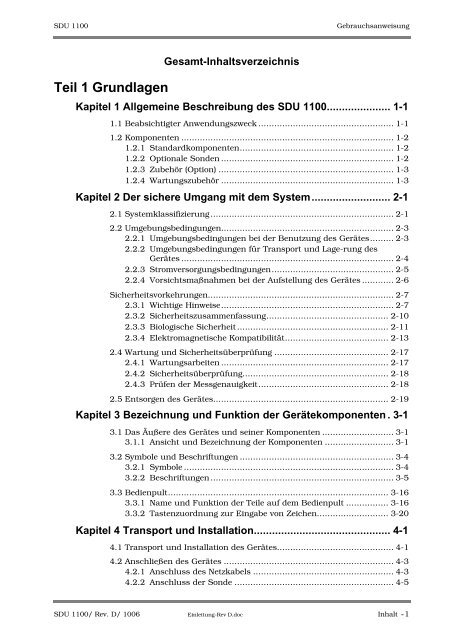 SDU-1100 - Sonowied GmbH