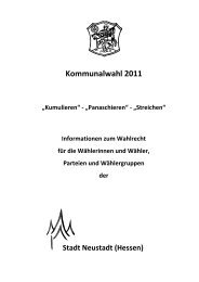 Infobroschüre zur Kommunalwahl (PDF - 3,5 Mb) - Stadt Neustadt