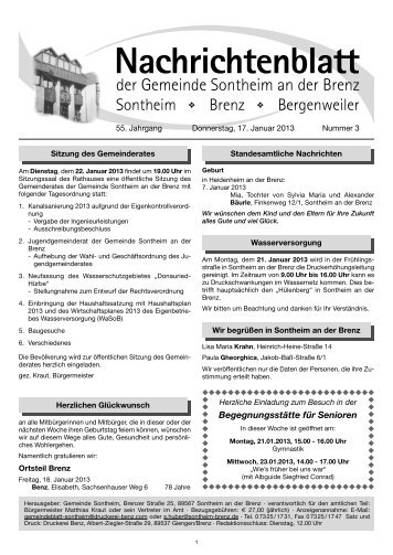 Nachrichtenblatt - Gemeinde Sontheim an der Brenz