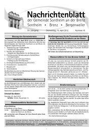 Nachrichtenblatt - Gemeinde Sontheim an der Brenz